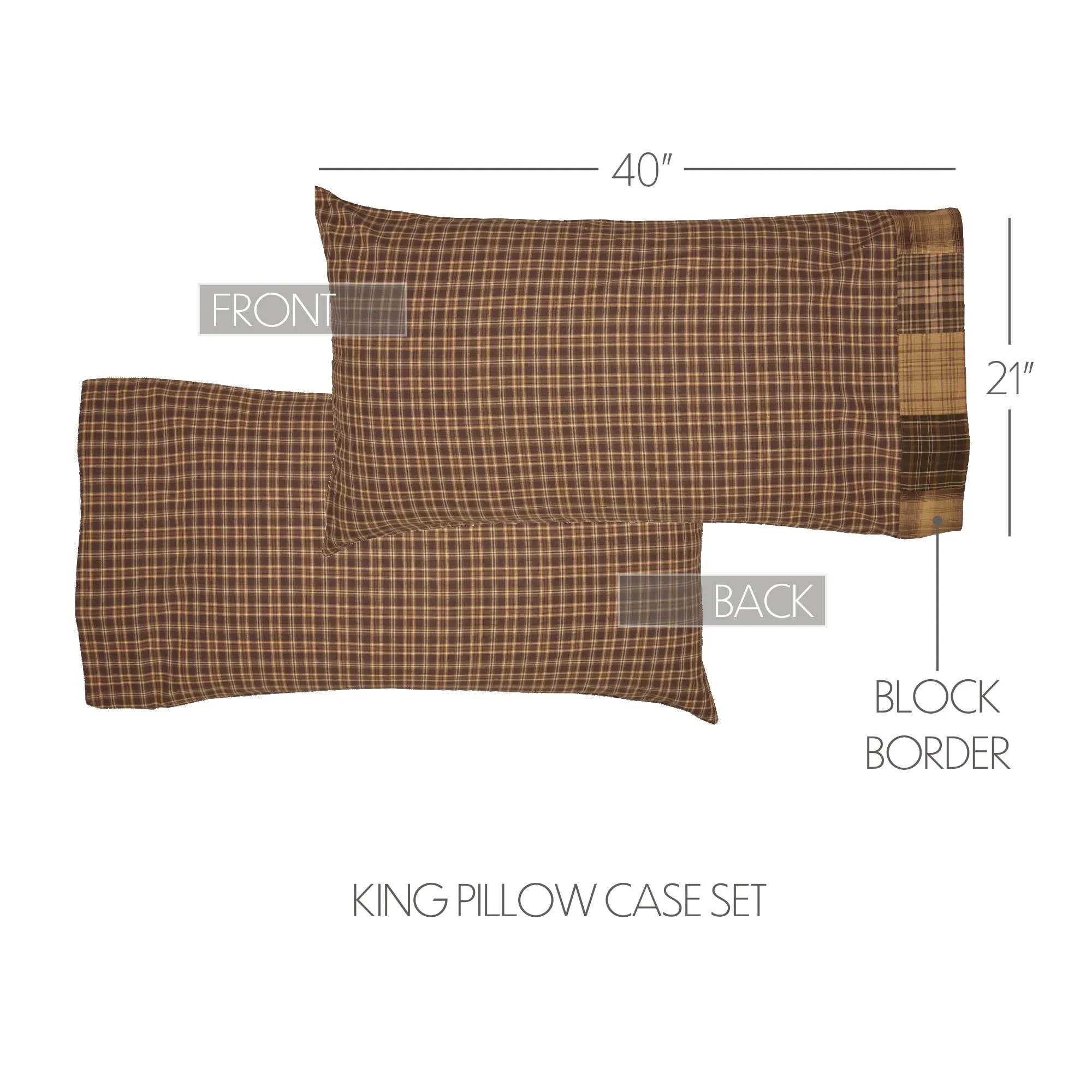 Prescott Pillow Case Block Border Set of 2