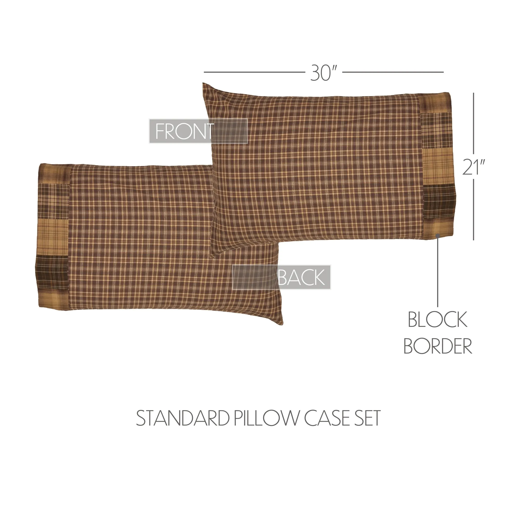 Prescott Pillow Case Block Border Set of 2
