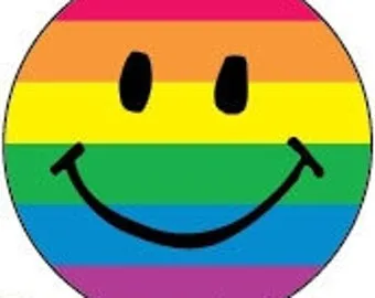 Pride Smiley 1" Round Button