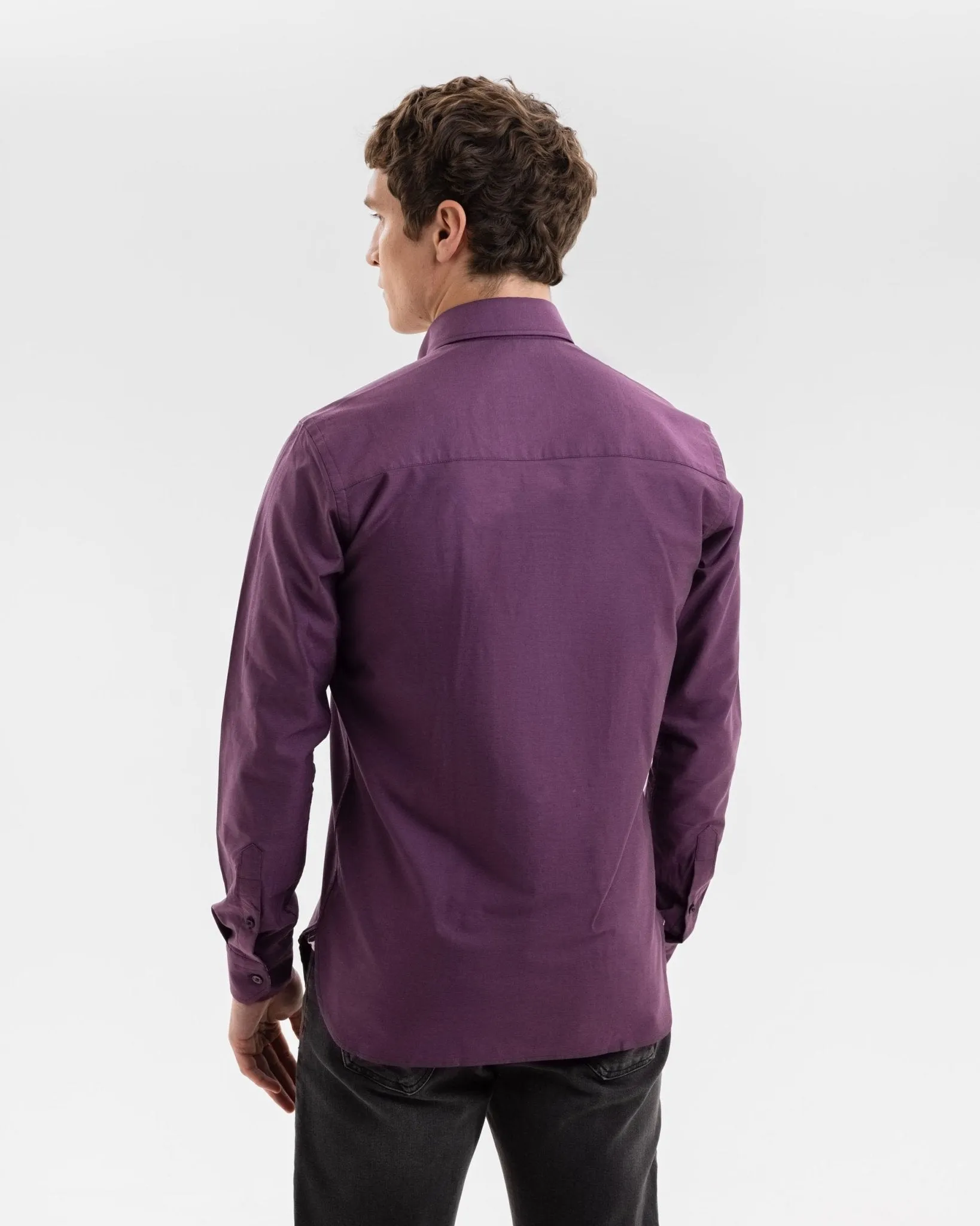 Purple Oxford with Mind Maps Accents Button-Down Shirt