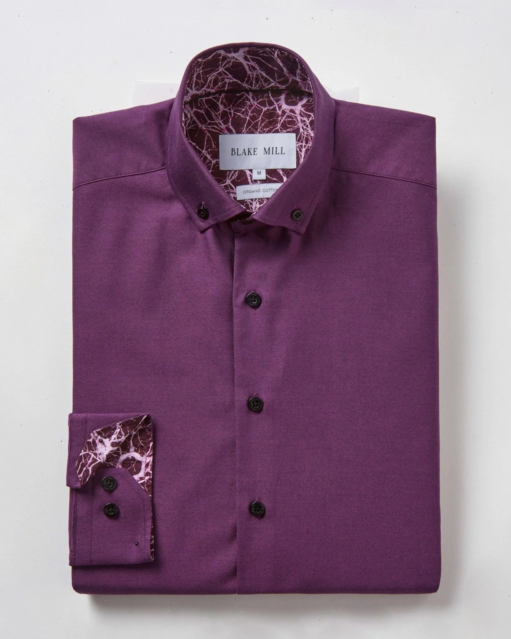 Purple Oxford with Mind Maps Accents Button-Down Shirt