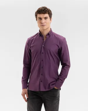 Purple Oxford with Mind Maps Accents Button-Down Shirt