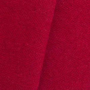 RED on RED Herringbone Mill Dyed Wool Fabric for Wool Projects