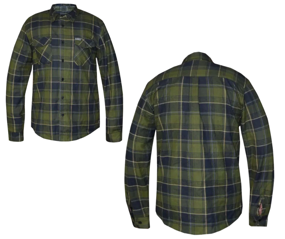 Mens Revolution Gear Plaid Black and Green Flannel Shirt - Warm, Stylish, and Perfect for Outdoor Adventures
