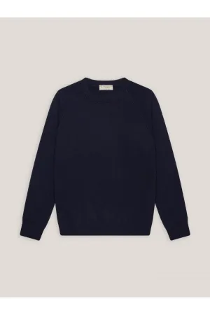 Rondneck cashmere sweater - Navy