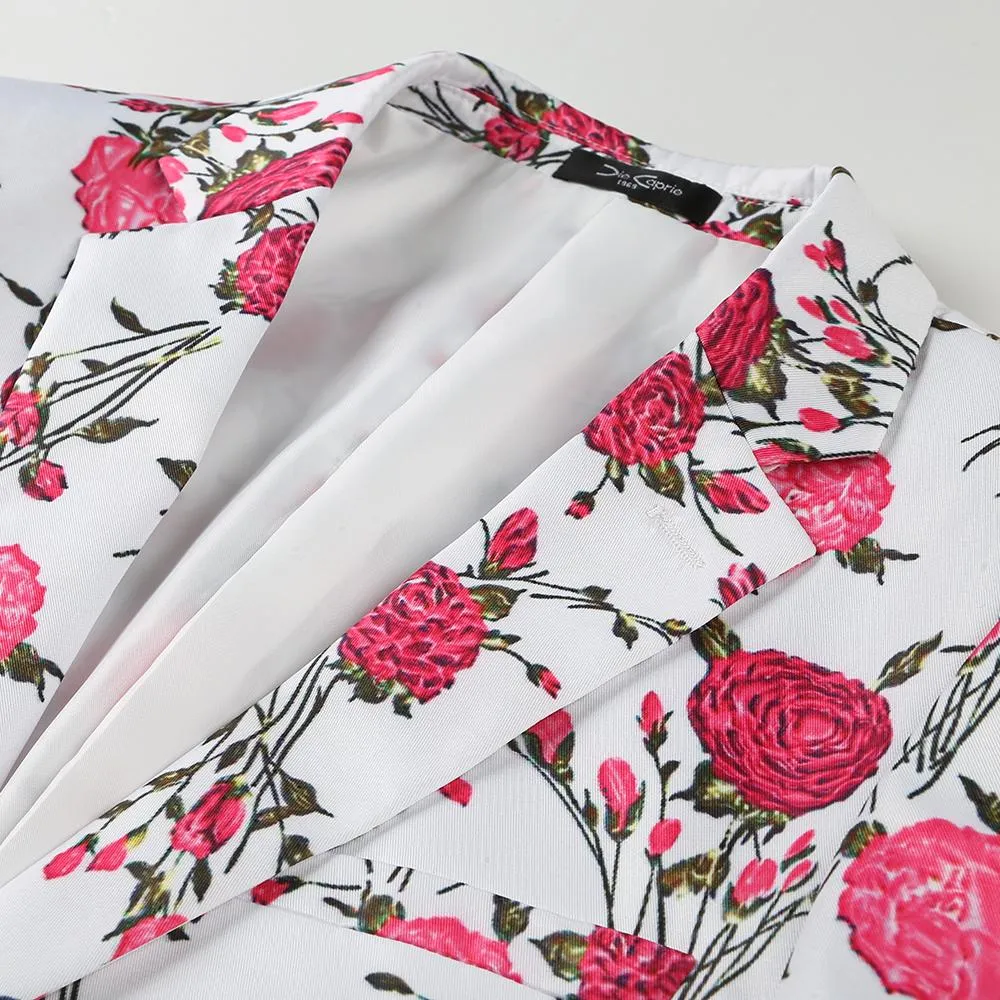 Rose Floral Blazer
