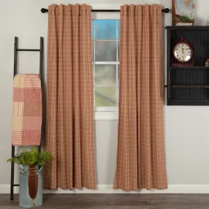 Sawyer Mill Red Plaid Lined Panel Curtains 84"