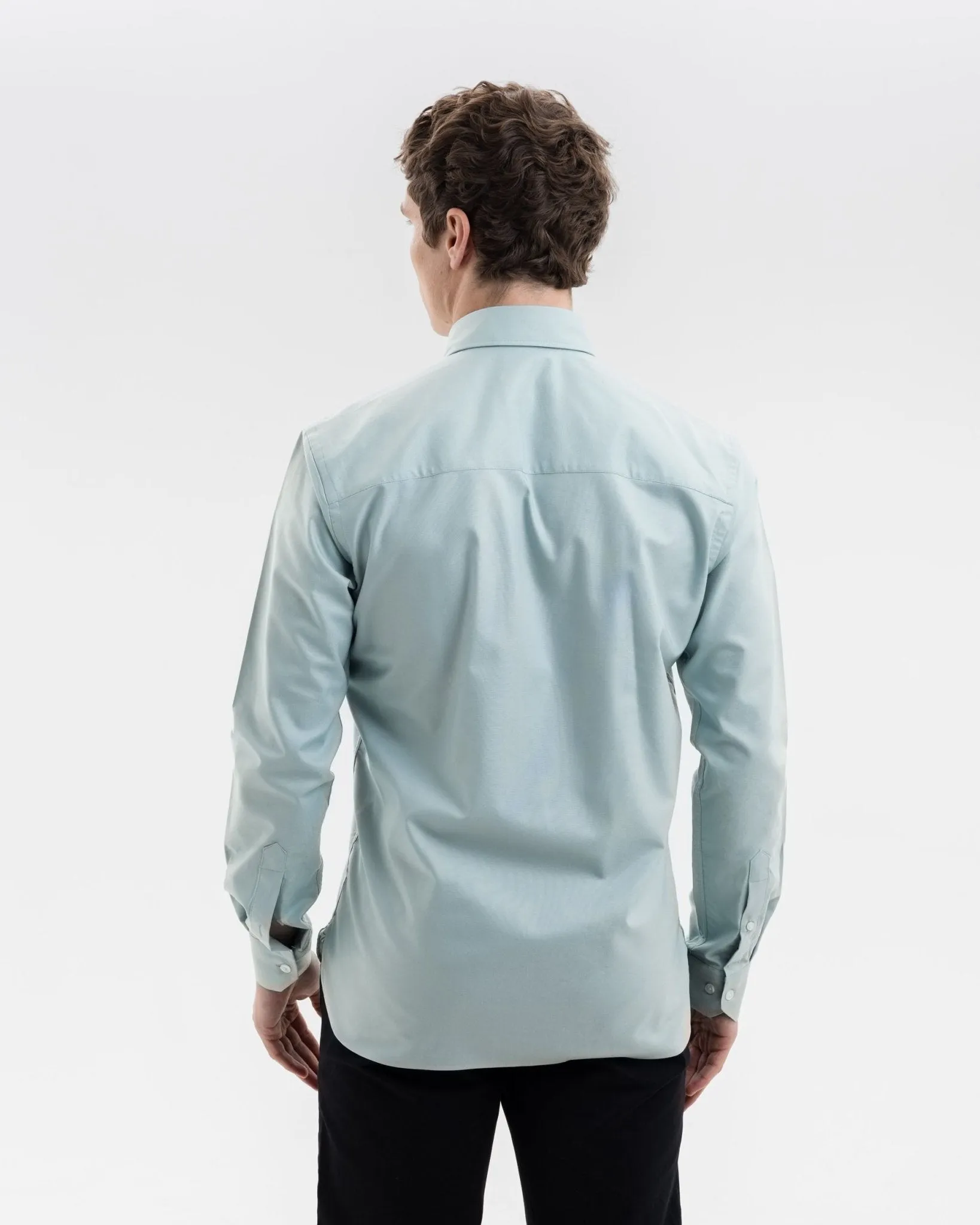 Teal Oxford with Stoned Skulls Accents Button-Down Shirt