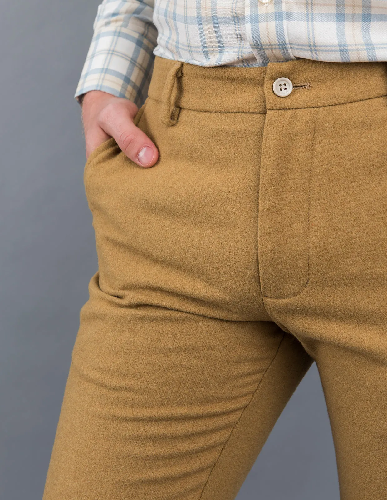 Tech Wools - Brushed Mustard | Chino