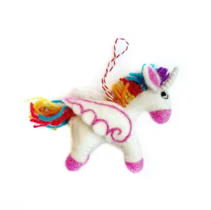 Unicorn Ornament, Felt Wool