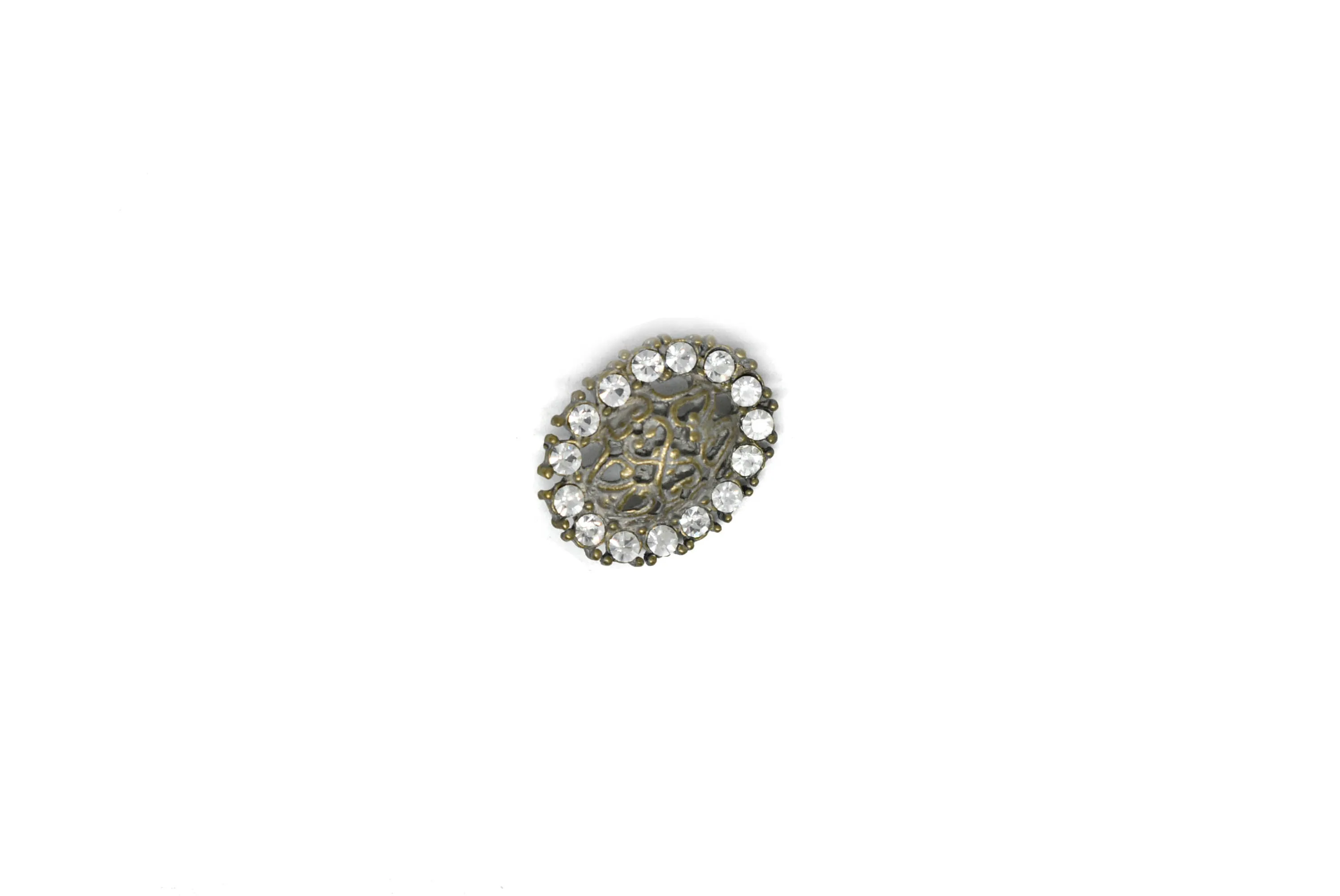Vintage Rhinestone Button 1" x 0.6" 1 Piece