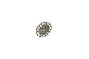 Vintage Rhinestone Button 1" x 0.6" 1 Piece