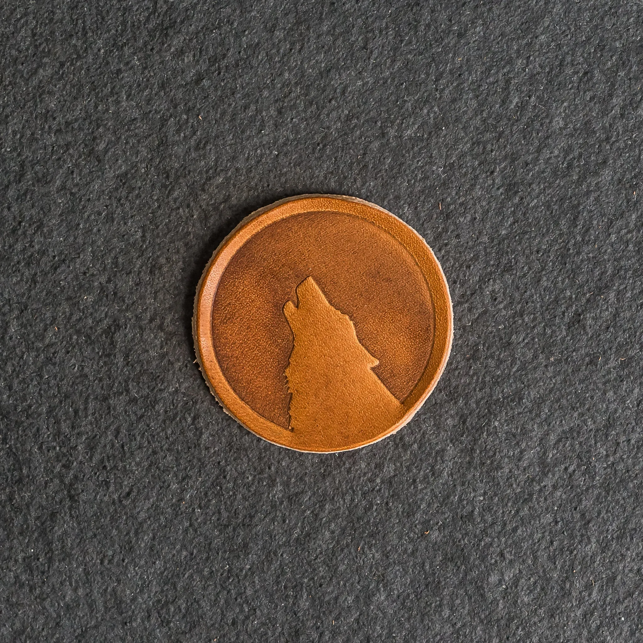 Wolf Leather Patches with optional Velcro added