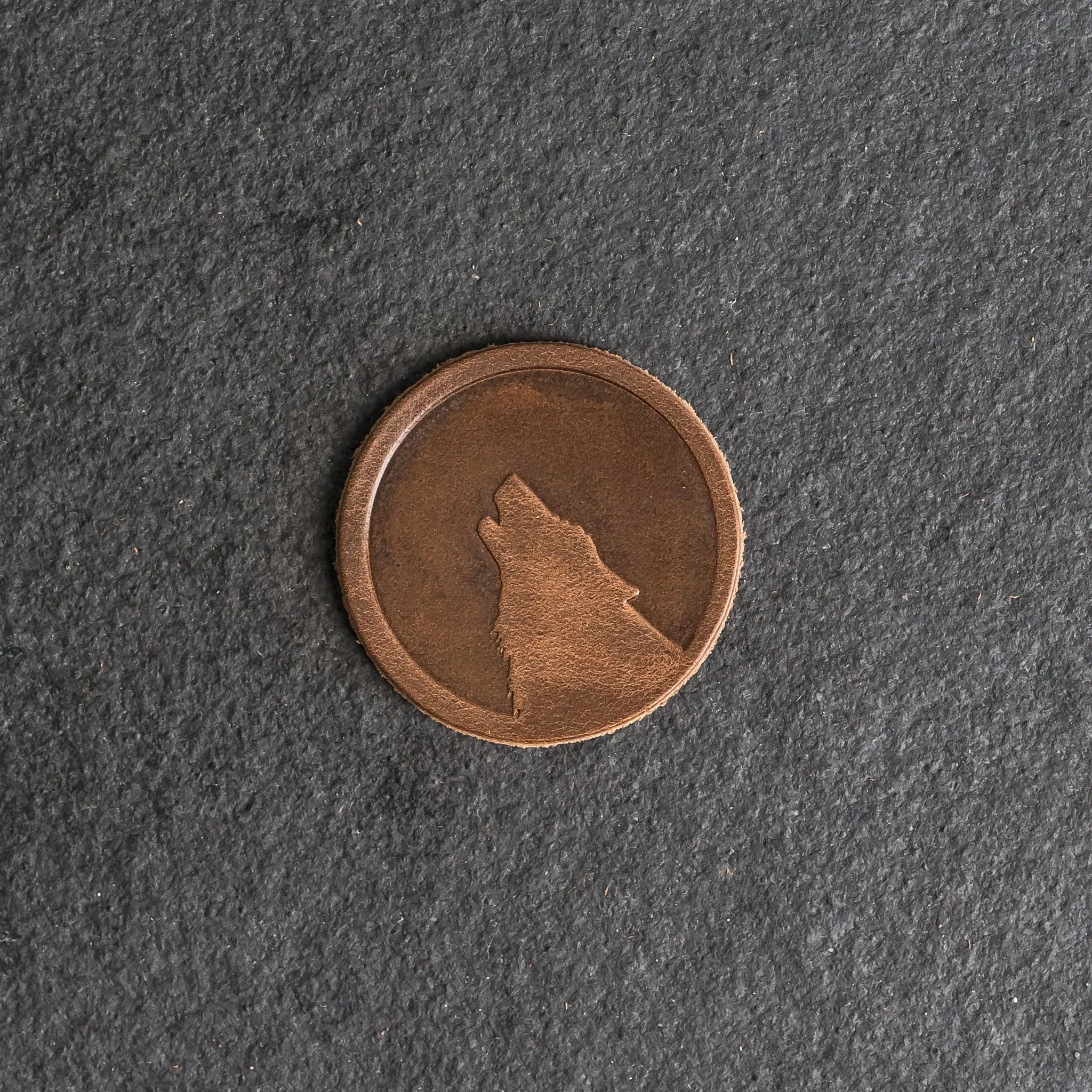 Wolf Leather Patches with optional Velcro added