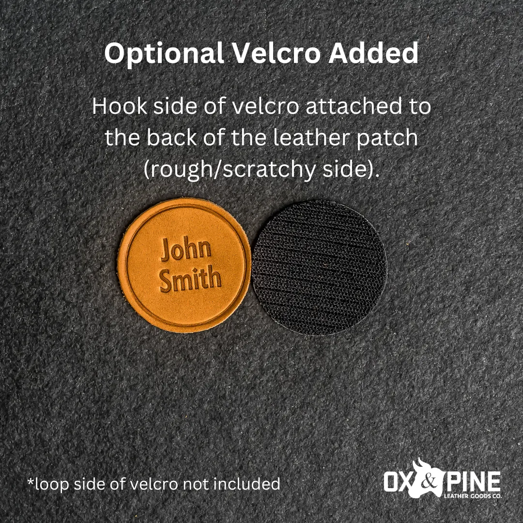 Wolf Leather Patches with optional Velcro added