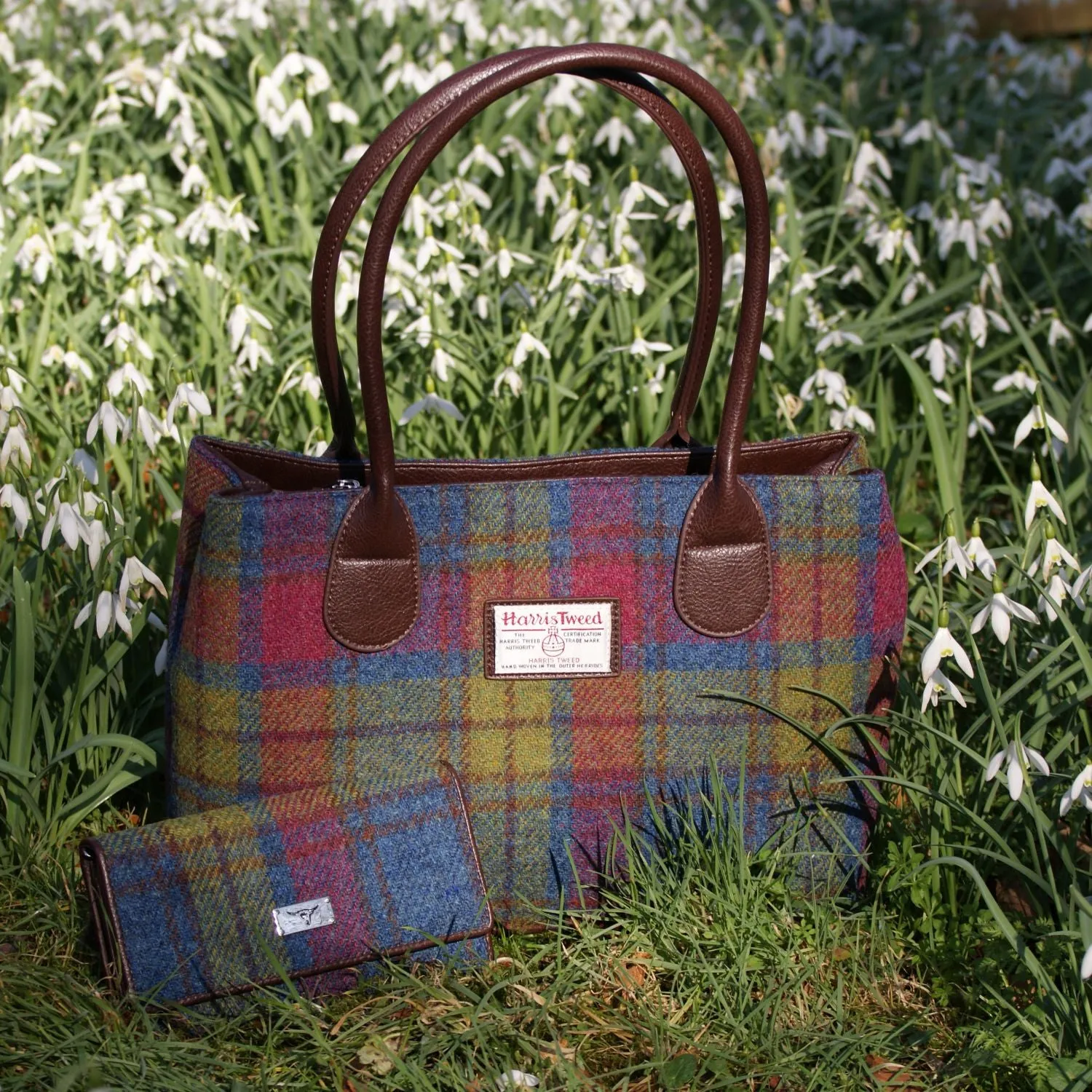 Women's Harris Tweed Cassley Handbag  Multi Colour Tartan