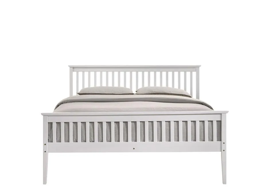 Wooden Double Bed Frame White