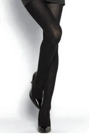 Wool / Cotton Doubleface Tights Marine
