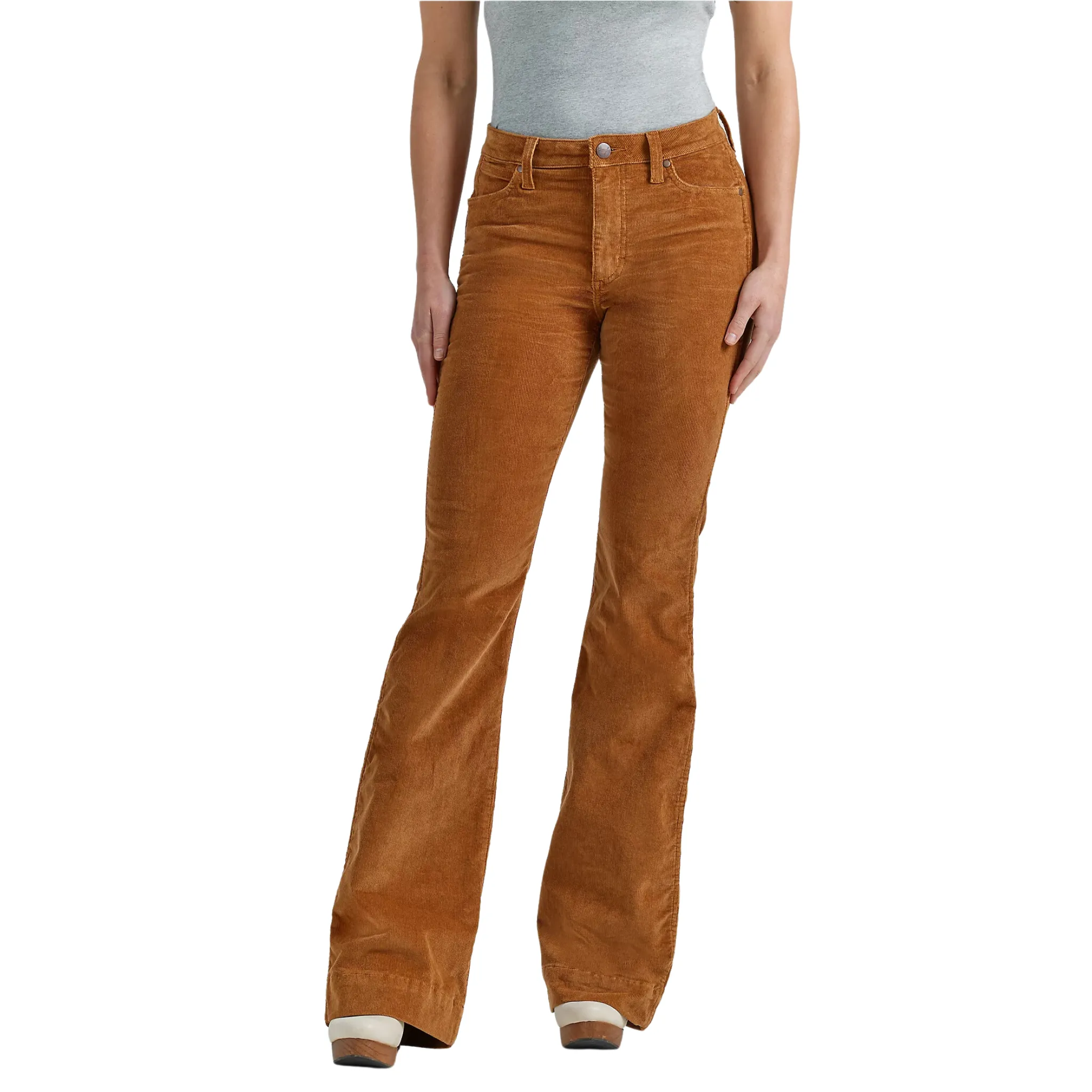 Vintage-Inspired High-Waisted Corduroy Trouser Jeans for Women by Wrangler - Style 112352983
