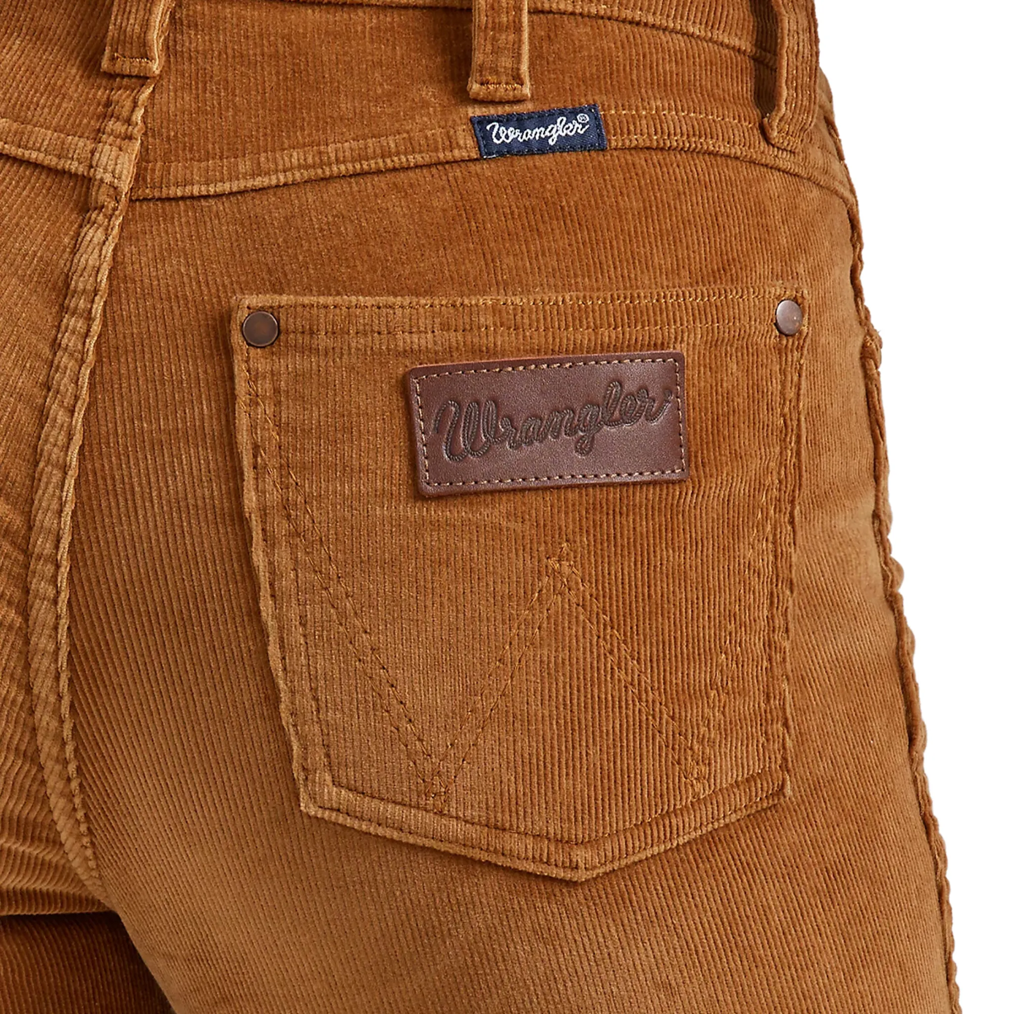 Vintage-Inspired High-Waisted Corduroy Trouser Jeans for Women by Wrangler - Style 112352983
